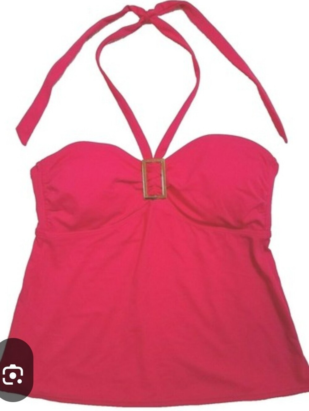 Tropical Escape Hot Pink Halter Camisole Top with Buckle